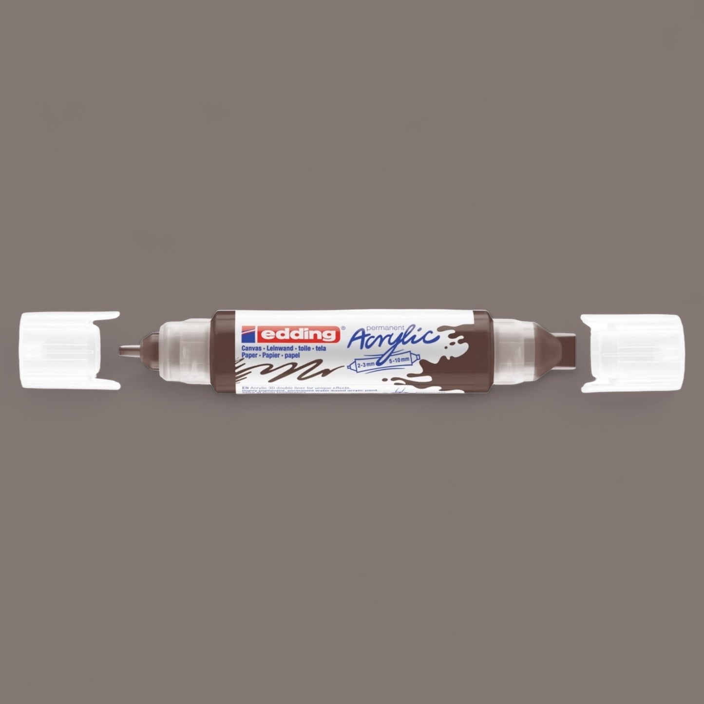 Edding 5400 Acryl 3D Double Liner schokoladenbraun 907 , Tubenspitze 2-3 mm . 5-10 mm
