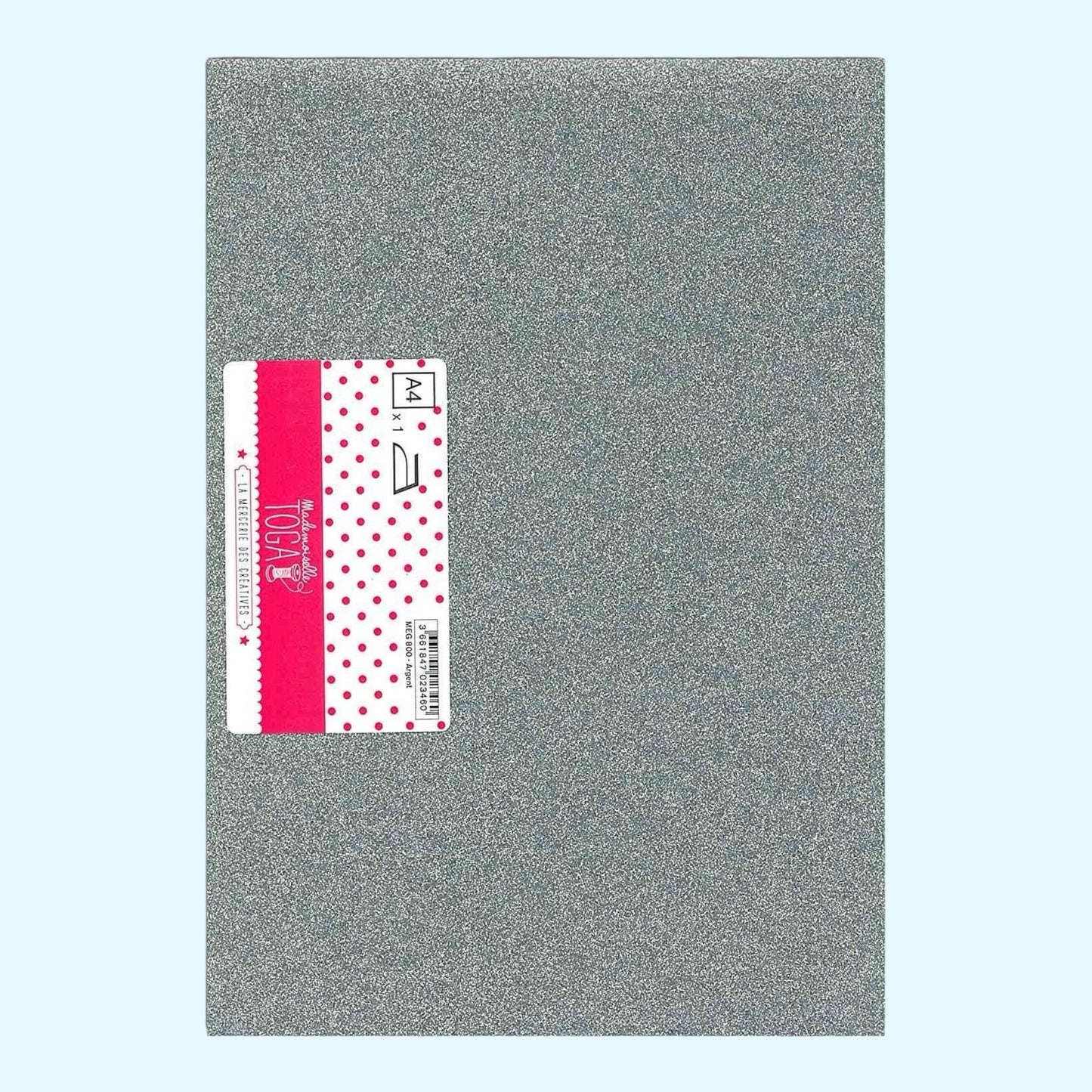 Mademoiselle TOGA – Bügelfolie mit Glitzer - Silber , A4