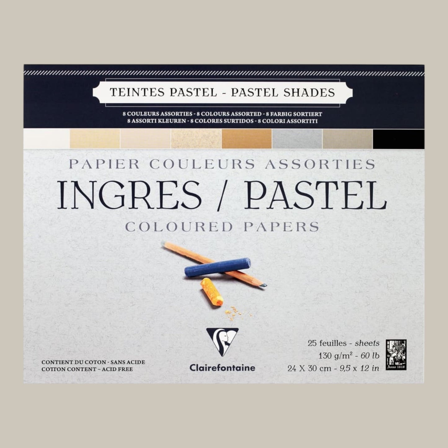 Pébéo Pastell Bloc Ingres, 130 g, 24 x 30 cm