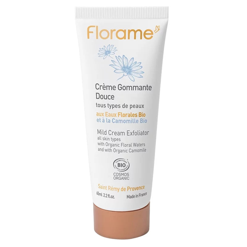 FLORAME - Mild Cream Exfoliator with Organic Floral Waters and Chamomile - Reveal Radiant Skin! ✨🌸