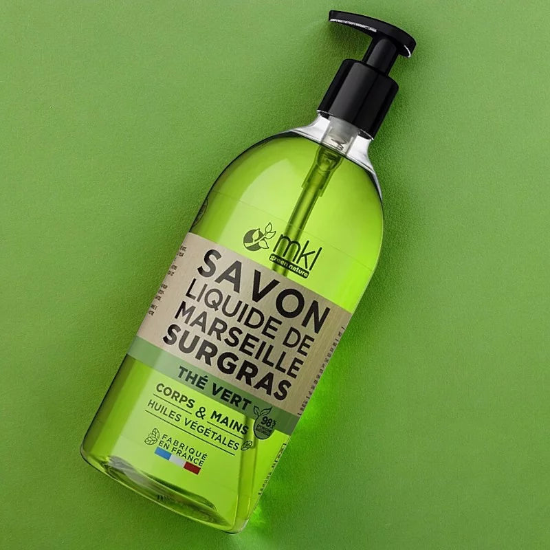 MKL GREEN NATURE - Refreshing Green Tea & Argan Oil Liquid Marseille Soap (1L) - Pure Indulgence for Your Skin 🍃🧼