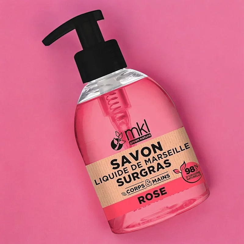 MKL GREEN NATURE - Rose Liquid Marseille Soap (300ml) - Indulge in Pure Freshness 🌹🧼