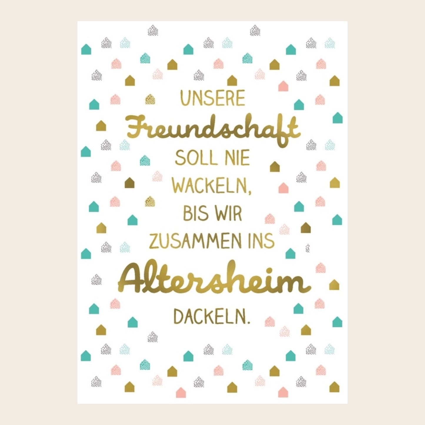 Postkarte. Unsere Freundschaft