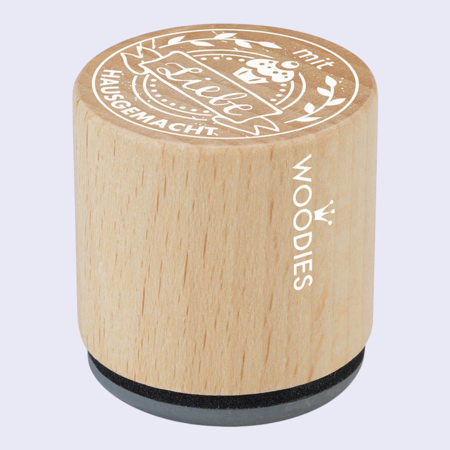 Woodies Holzstempel Mit Liebe hausgemacht Ø 3 cm