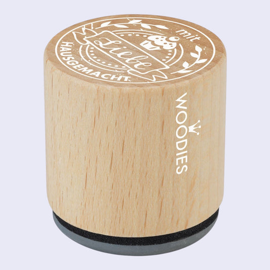 Woodies Holzstempel Mit Liebe hausgemacht Ø 3 cm