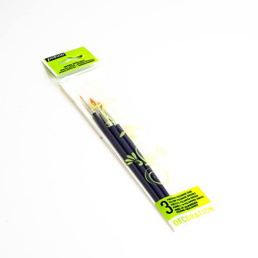 Pébéo Acryl- & Deco-Set mit 3 Pinseln