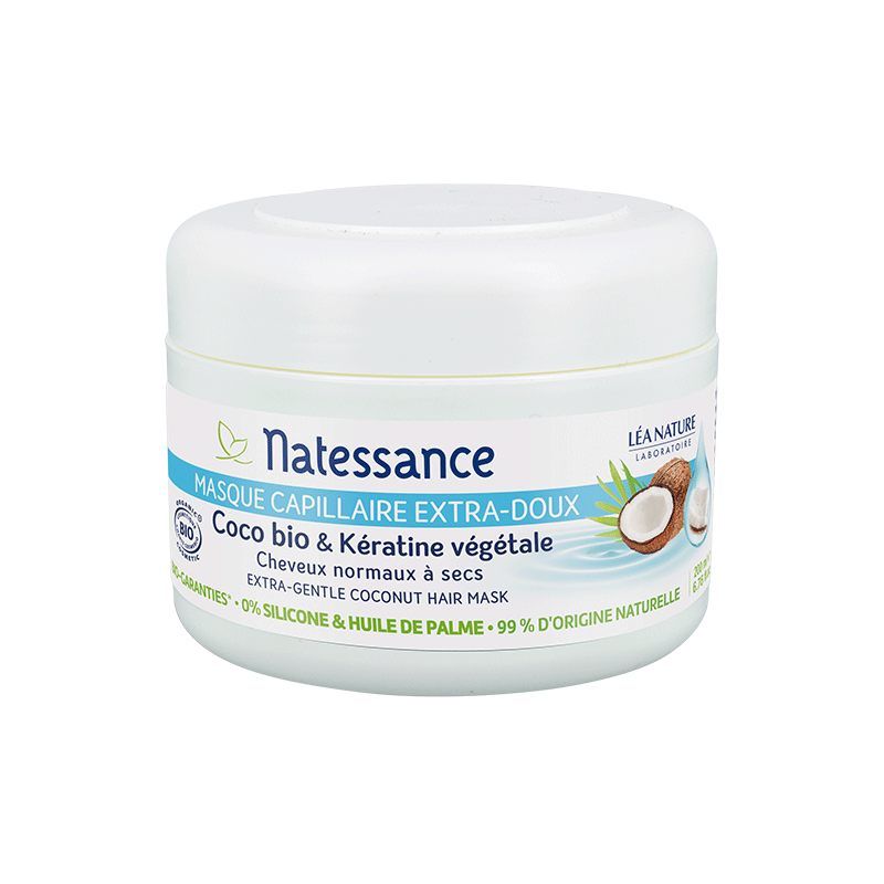 NATESSANCE - Extra-Gentle Hair Mask with Organic Coconut Oil - Nourish & Revive Your Hair! đ´â¨