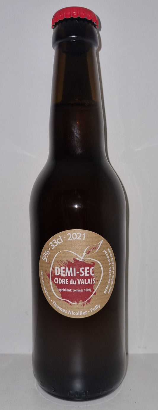 Cidrerie du Valais – Craft Demi-Sec Cider 33cl 🍏🍎 | 100% Natural, Sulfite-Free