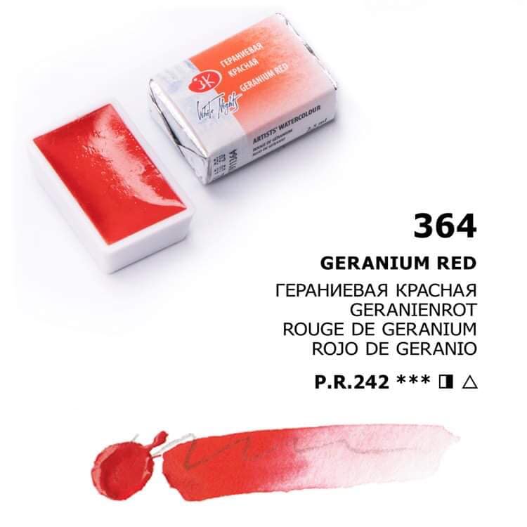 White Nights Aquarellfarbe Näpfchen № 364 Geranienrot