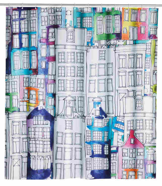 Wenko - Sunny City Shower Curtain - Eco-Friendly Style 🌈🚿