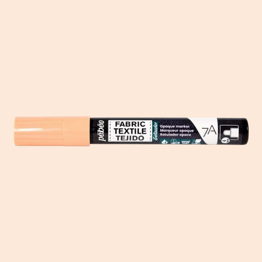 Pébéo Textil 7A Marker Opak – 4 mm Rundspitze , Pastellorange