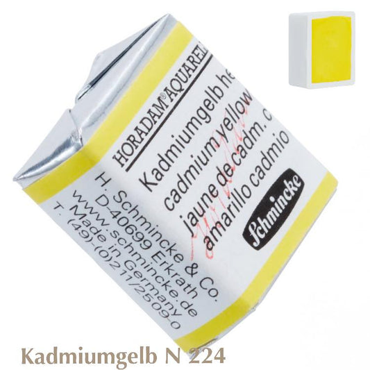 Schmincke HORADAM Aquarellfarbe 1/2 Näpfchen № 224 Kladmuimgelb