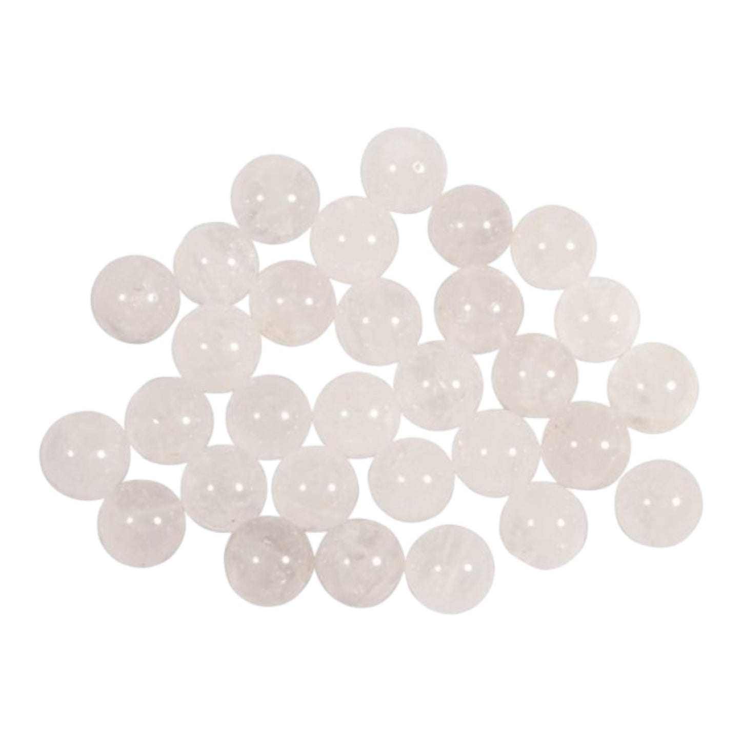 Rayher Halbedelsteinperlen White Quartz, 6 mm, 30 St.