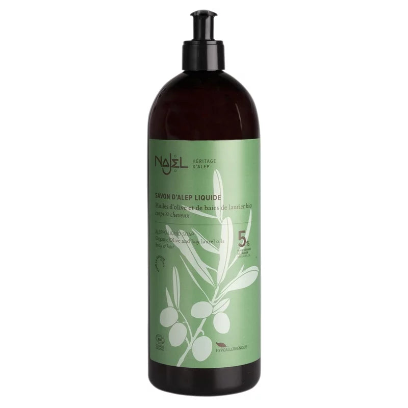 Najel - Liquid BIO Aleppo Soap with Olive & 5% Laurel - Nourish Your Skin Naturally 🌿🧼✨