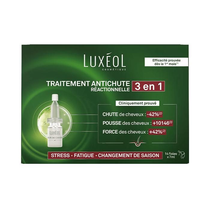 Luxéol Chute de cheveux réactionnelle 3en1 (fioles)