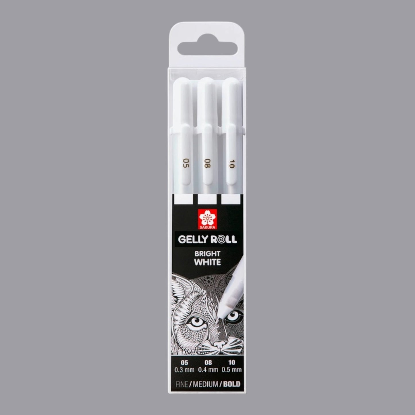 Sakura Gelly Roll Rollerball, Brite White, 3 Stück