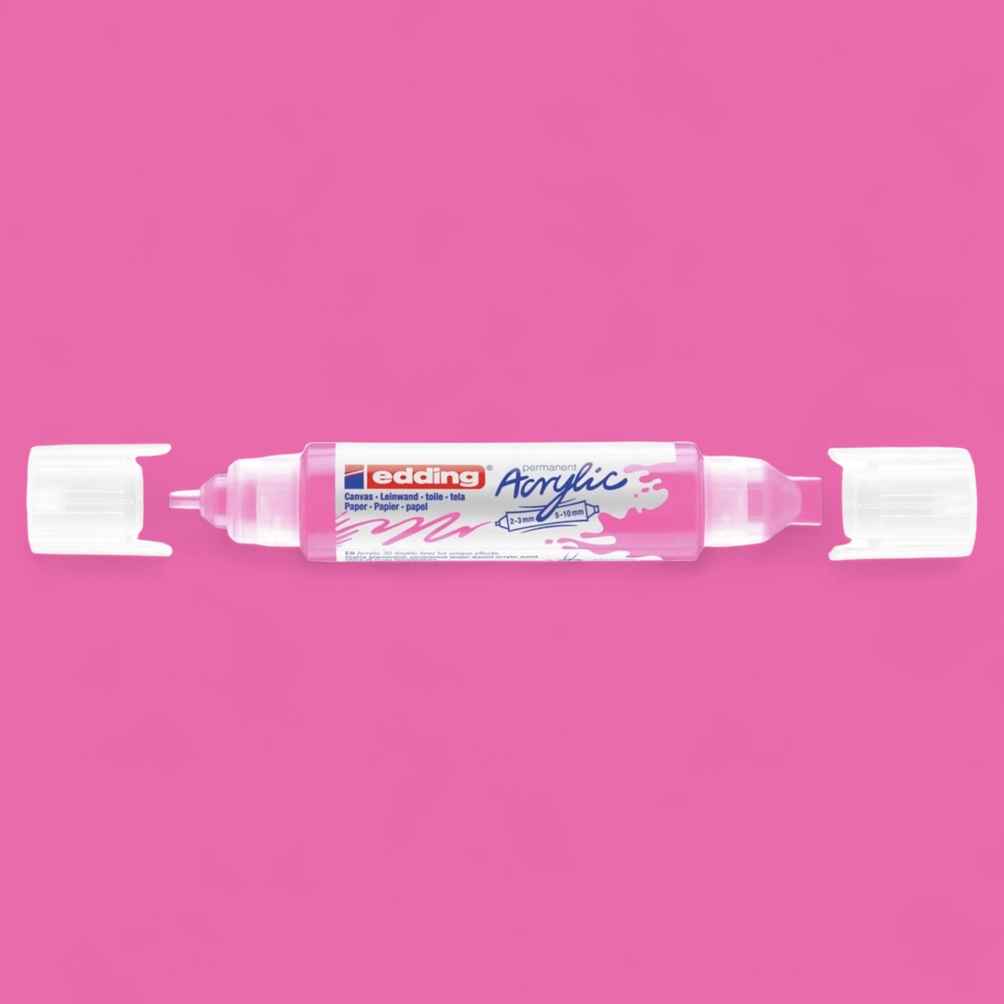 Edding 5400 Acryl 3D Double Liner neonpink 069 , Tubenspitze 2-3 mm . 5-10 mm