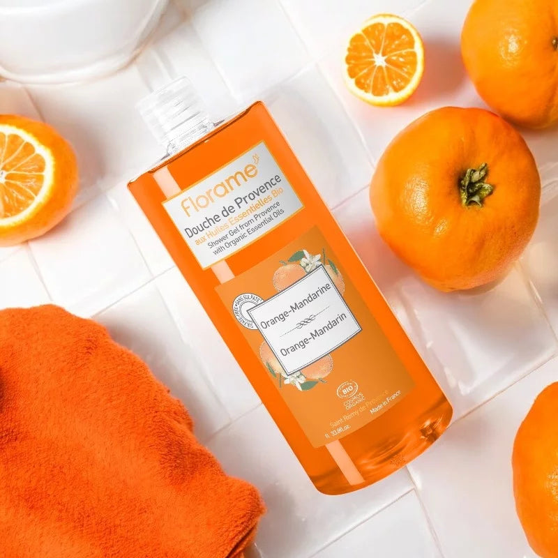 FLORAME - Organic Orange & Mandarin Shower Gel - Revitalize Your Senses! 🍊✨