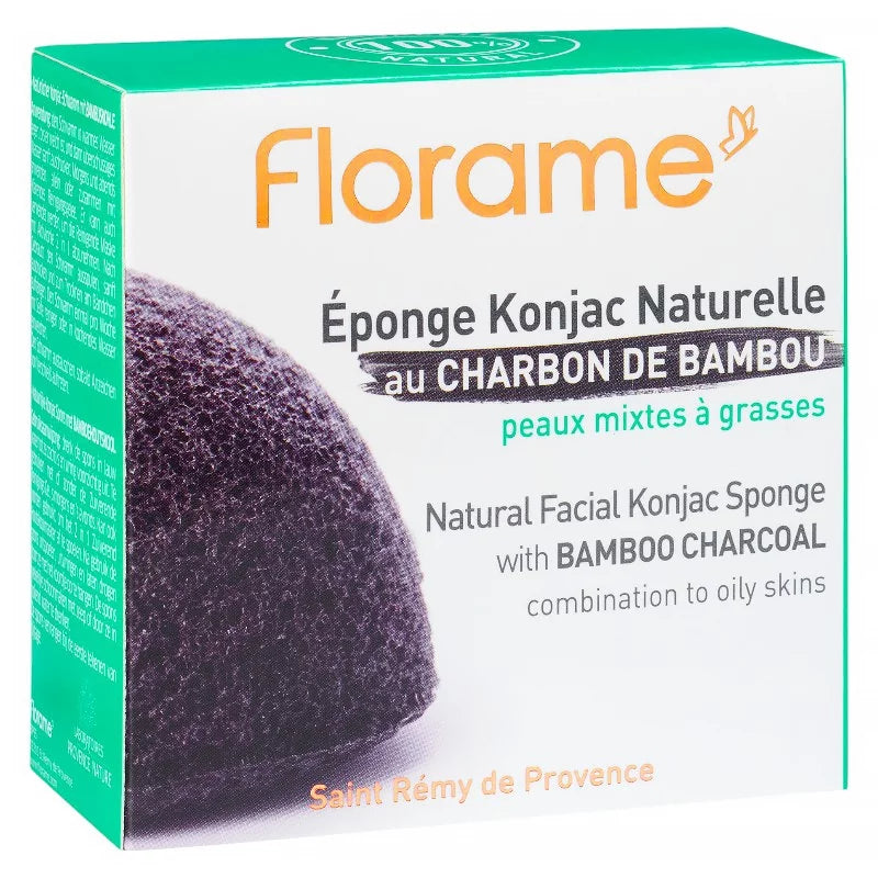 FLORAME - Natural Konjac Sponge Bamboo Charcoal - Refresh & Revitalize Your Skin! 🌿🧖♀️✨