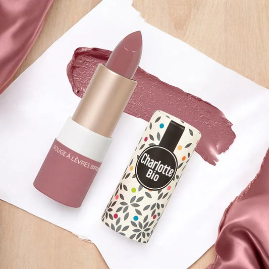 CHARLOTTE BIO - Shiny Lipstick Vintage Pink Organic - Glamorous & Eco-Friendly 💄✨