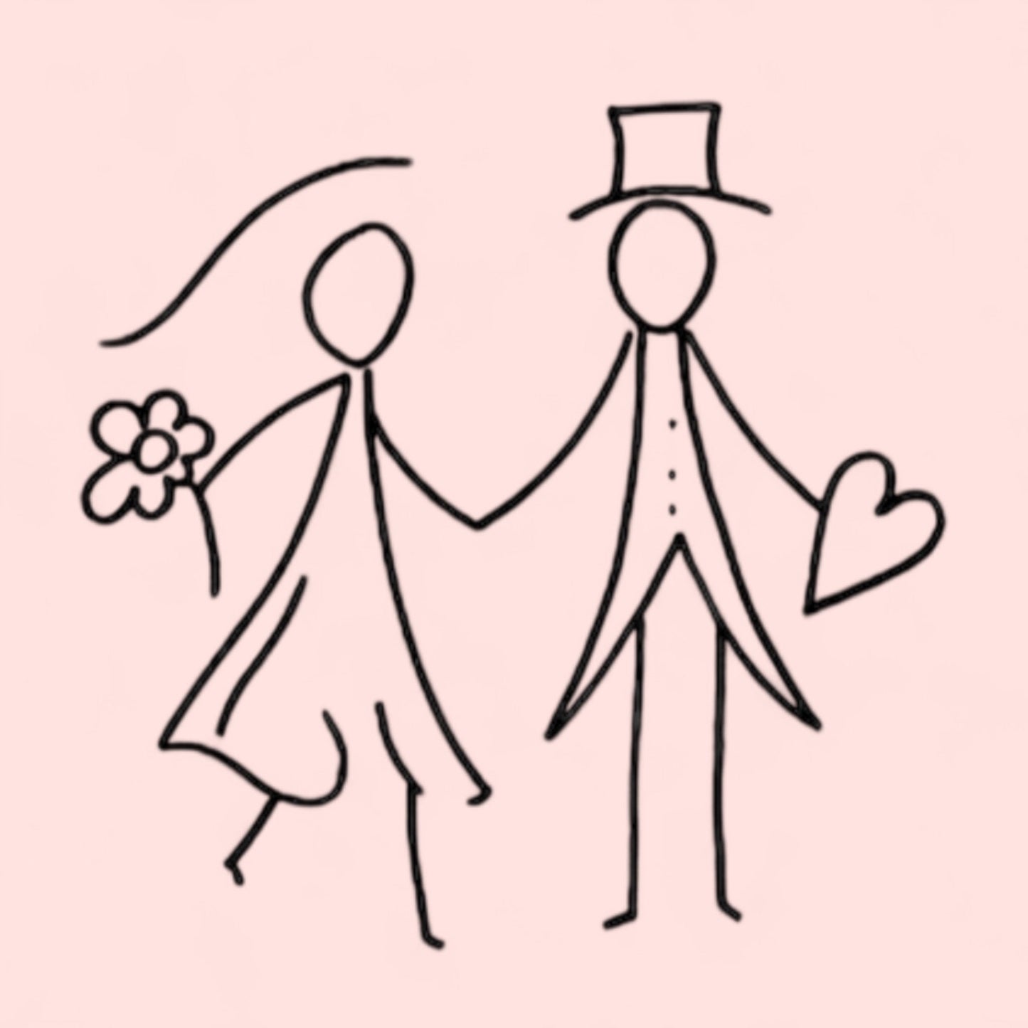 Rayher Holzstempel „Hochzeitspaar“ – 3 × 3 cm