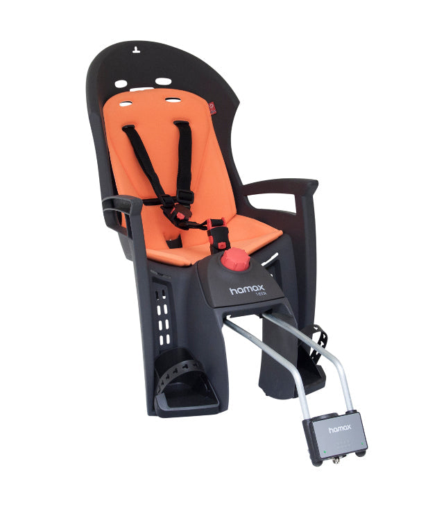 HAMAX - Siesta Gray/Orange - Safe & Comfy Child Bike Seat 🚴♂️👶