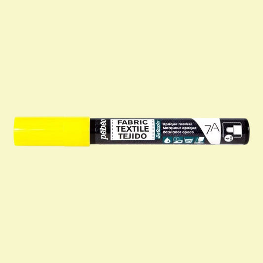 Pébéo Textil 7A Marker Opak – 4 mm Rundspitze , Gelb
