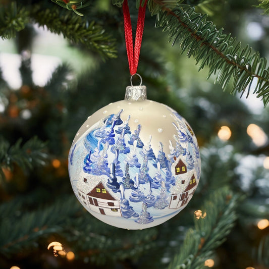Weihnachtskugeln Winterliches Schweiz Weiss