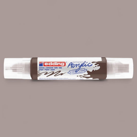 Edding 5400 Acryl 3D Double Liner schokoladenbraun 907 , Tubenspitze 2-3 mm . 5-10 mm