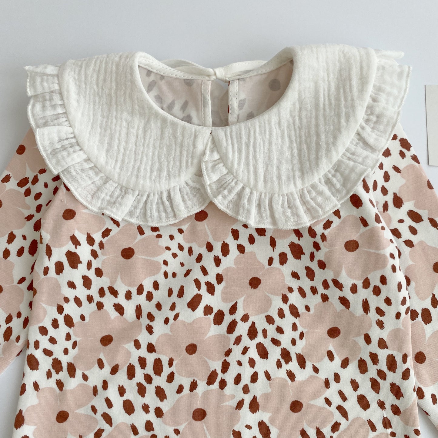 Floral Bodysuit with Elegant Collar