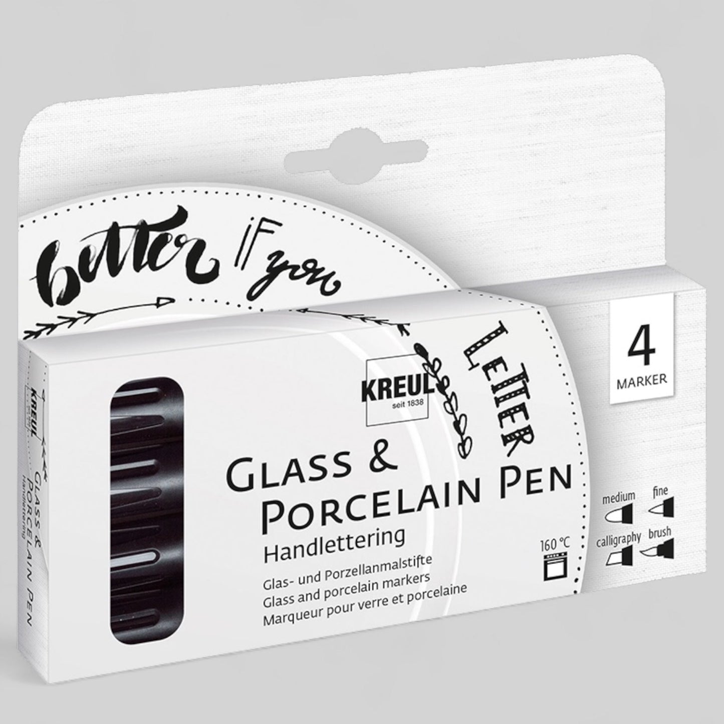 Kreul Glass & Porzellan 4er-Pack Handlettering