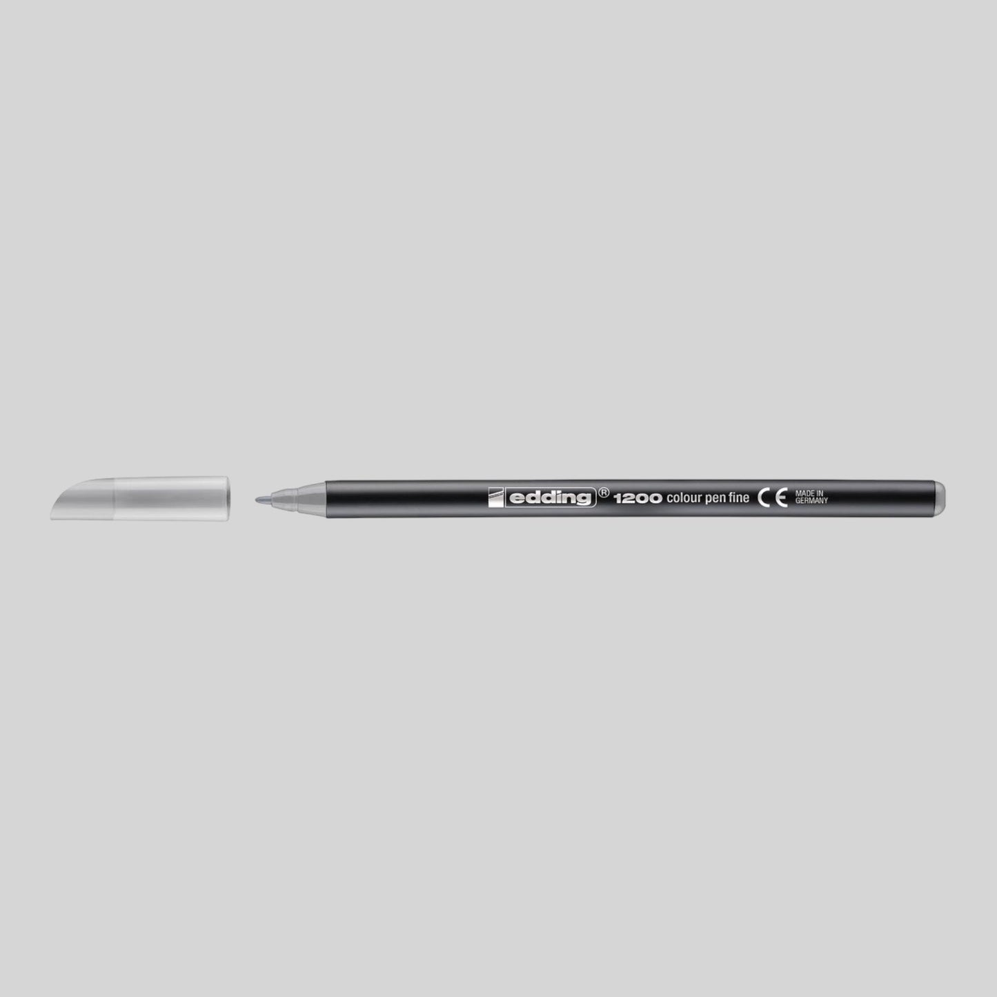 Edding Faserschreiber 1200 Pastell, Silbergrau 0,5-1mm