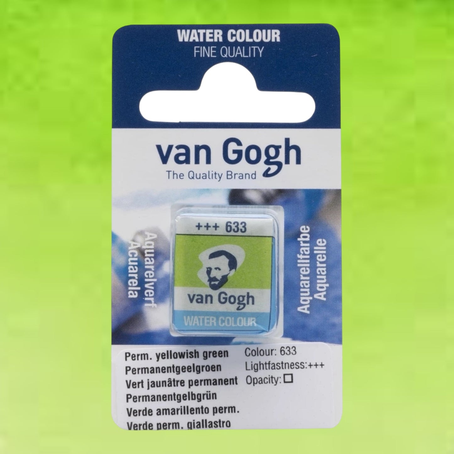 Van Gogh Aquarellfarbe Näpfchen Permanent Gelbgrün 633