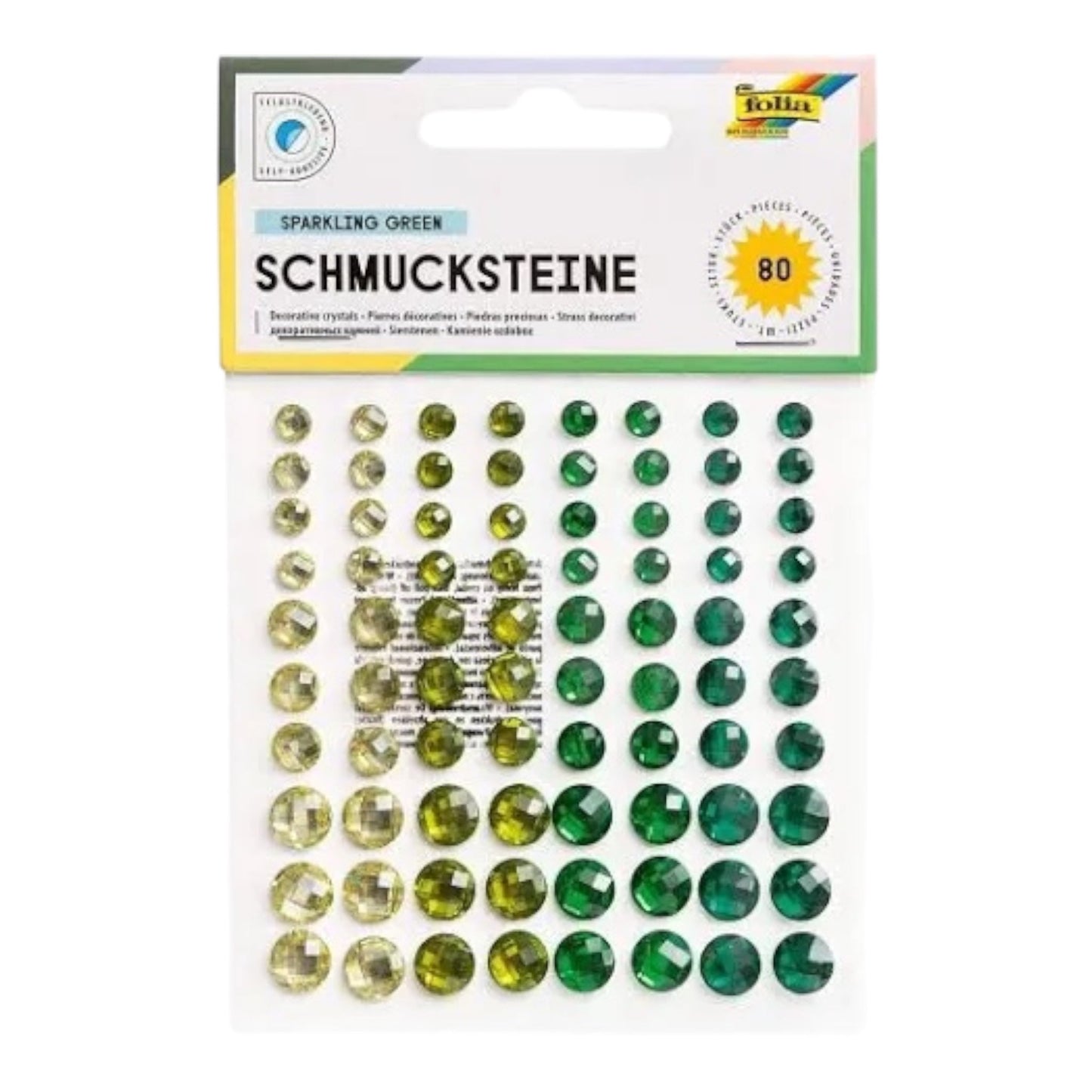 Folia Schmucksteine Selbstklebend Sparkling Green