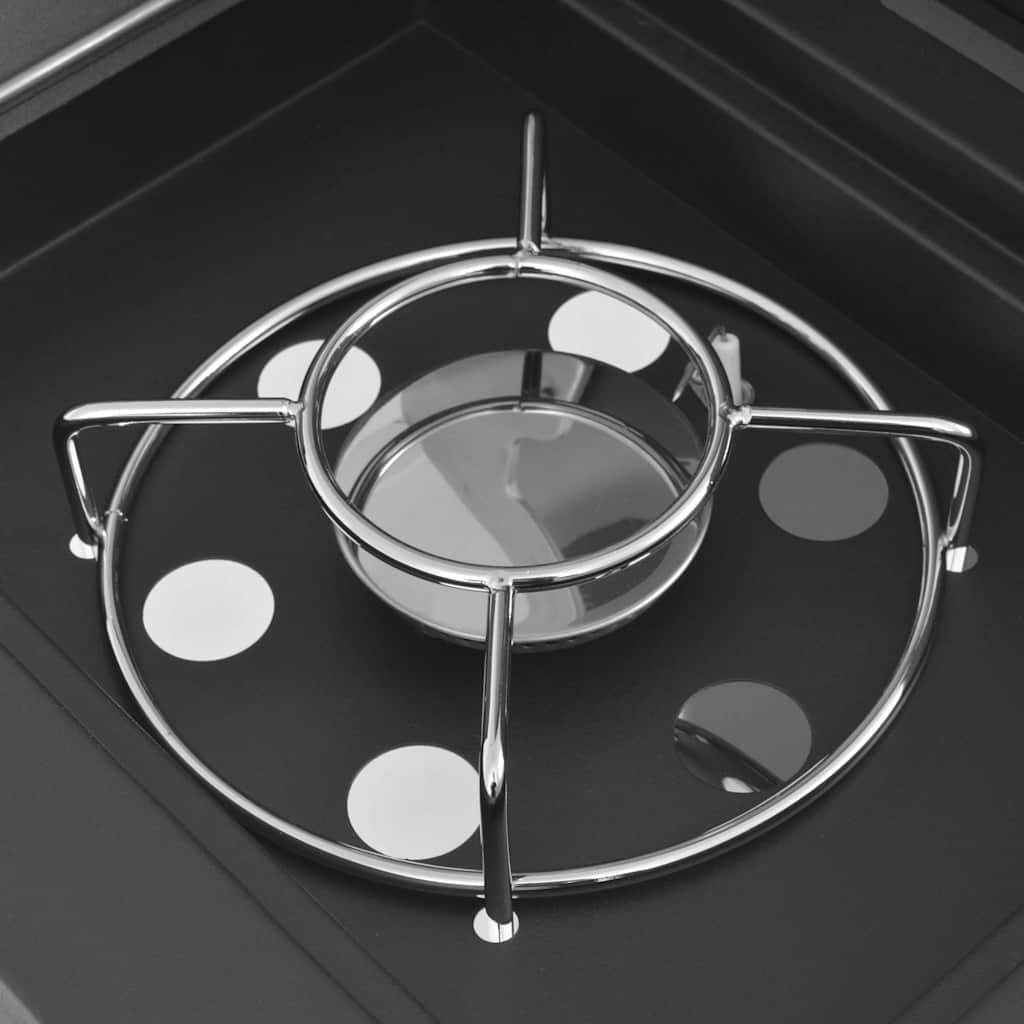 Griglia a gas in acciaio inossidabile argentato