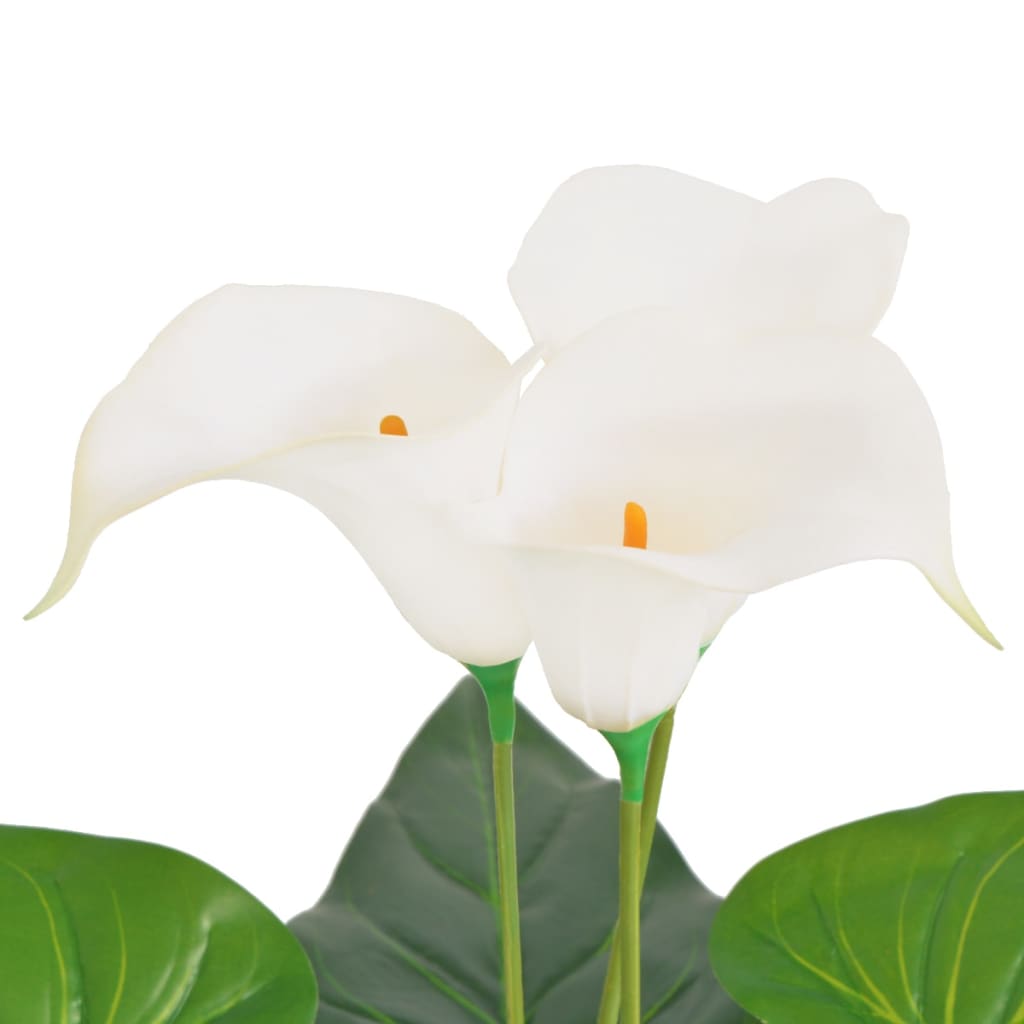 Calla artificiale con vaso 85 cm bianco