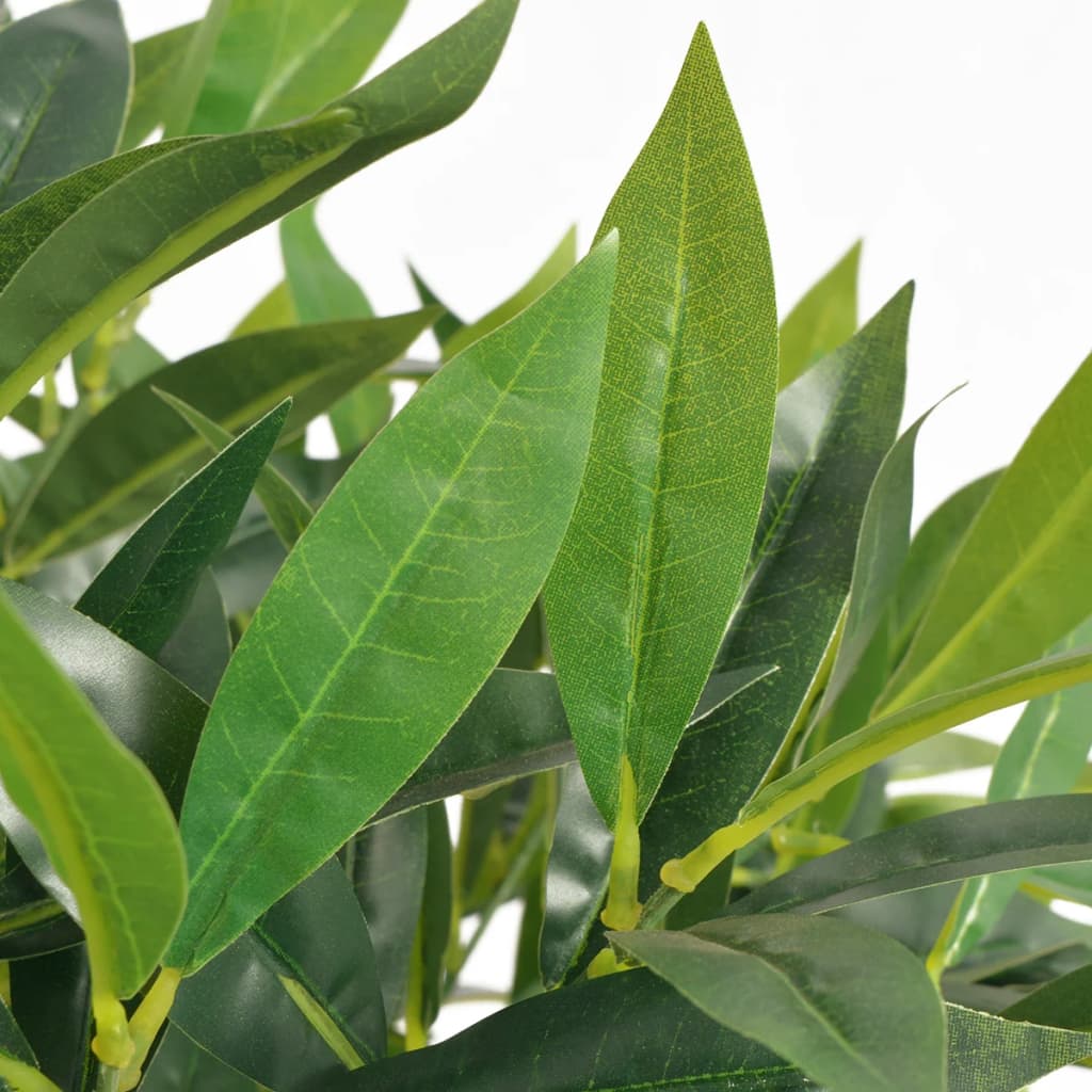 Albero di alloro artificiale con vaso, 125 cm, verde