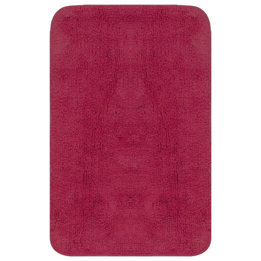 Set tappetini da bagno, 2 pezzi, tessuto fucsia