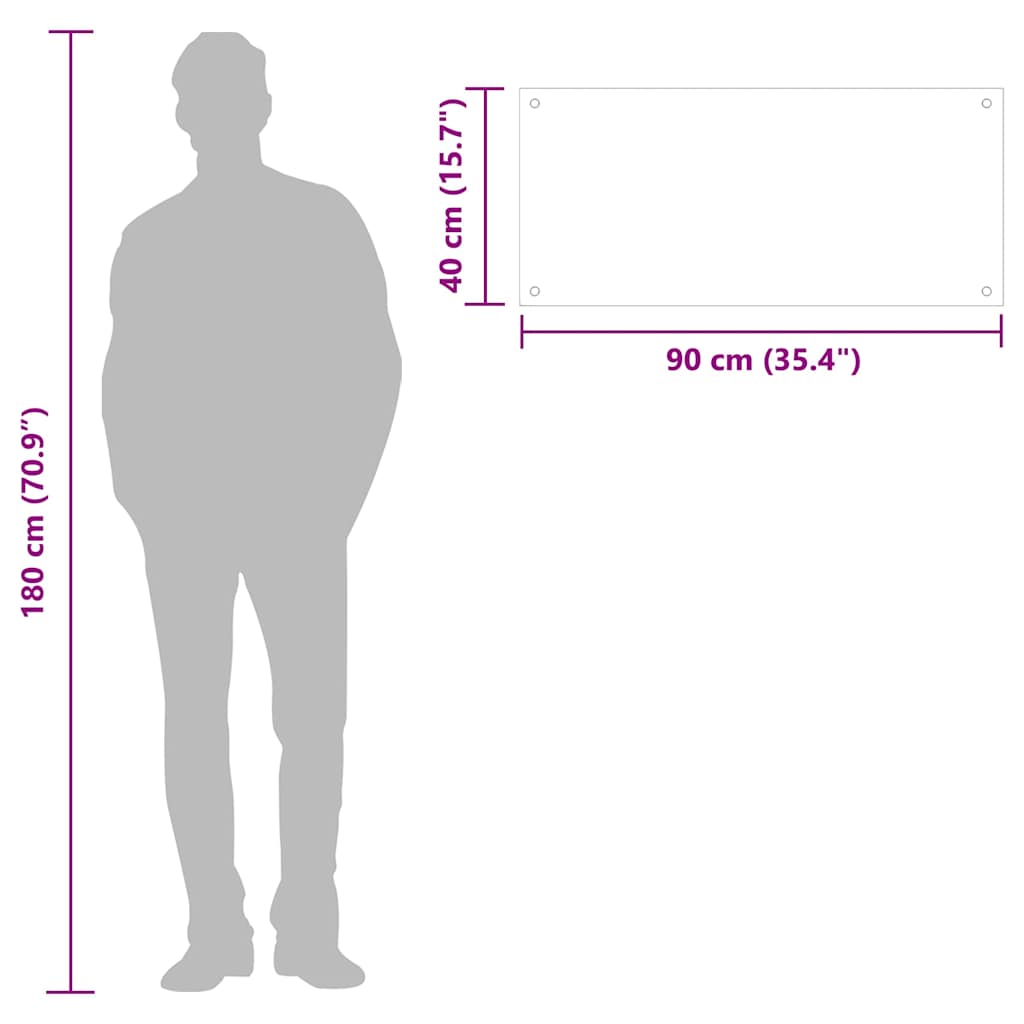 Küchenrückwand Weiß 90x40 cm Hartglas