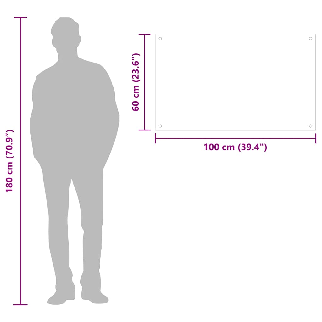 Küchenrückwand Weiß 100x60 cm Hartglas