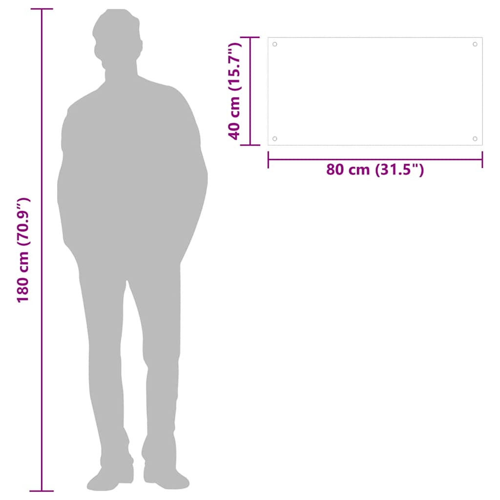 Küchenrückwand Transparent 80×40 cm Hartglas