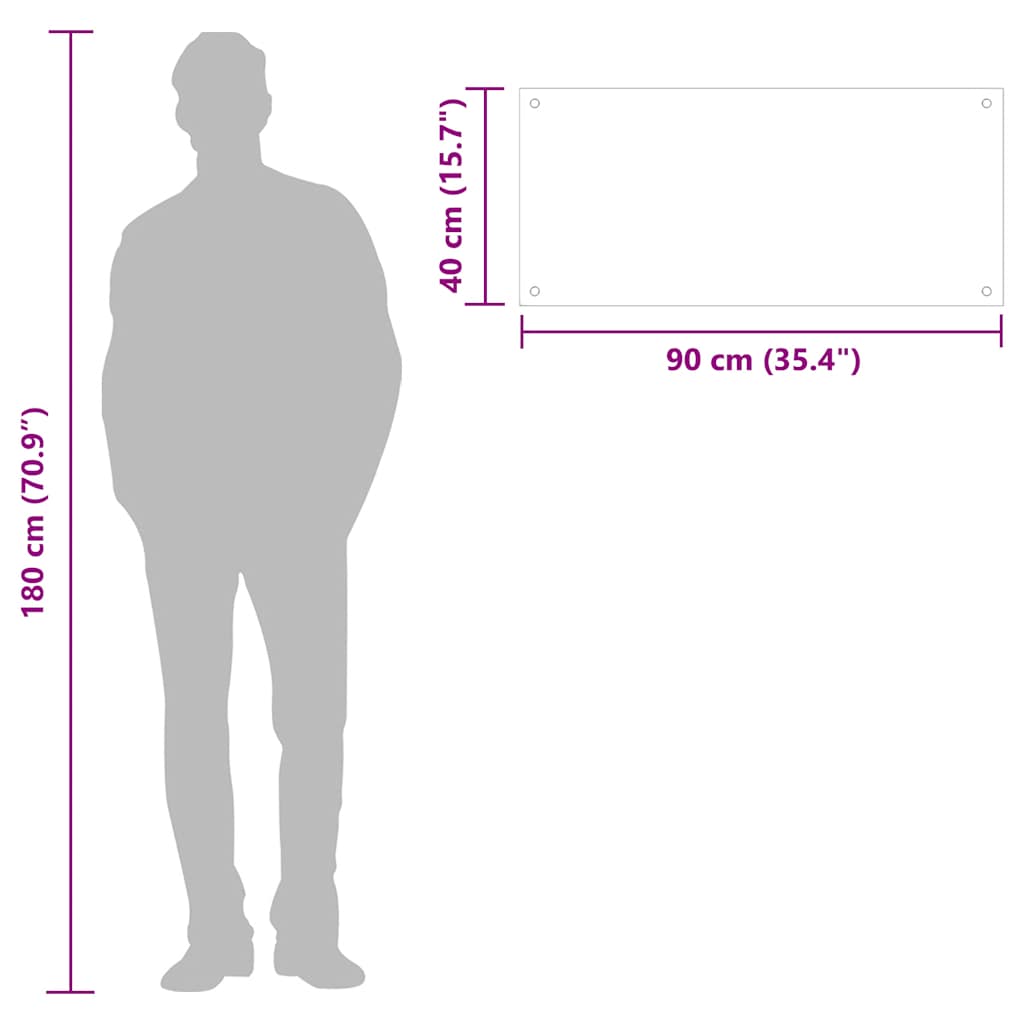 Paraschizzi per cucina, trasparente, 90×40 cm, vetro temperato