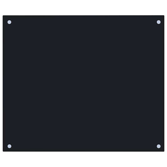 Küchenrückwand Schwarz 70x60 cm Hartglas
