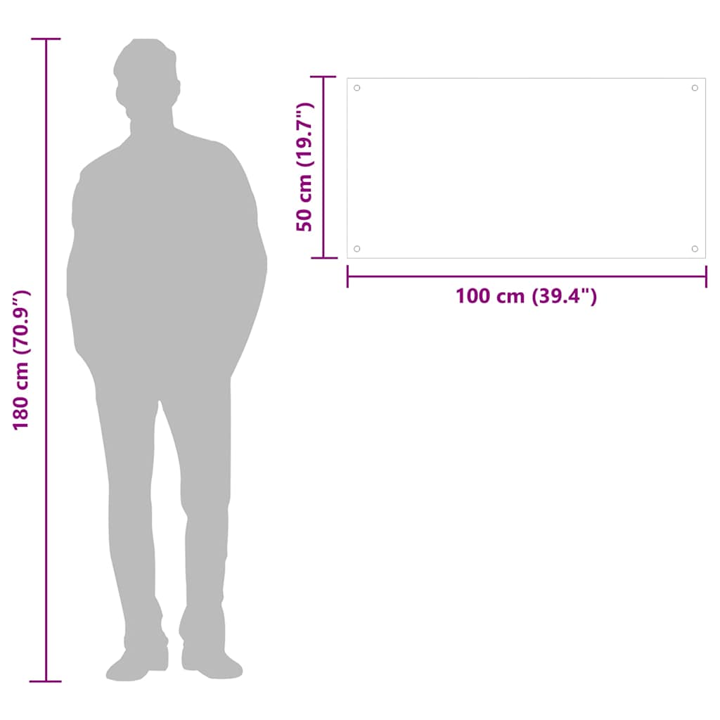 Paraschizzi cucina nero 100x50 cm vetro temperato