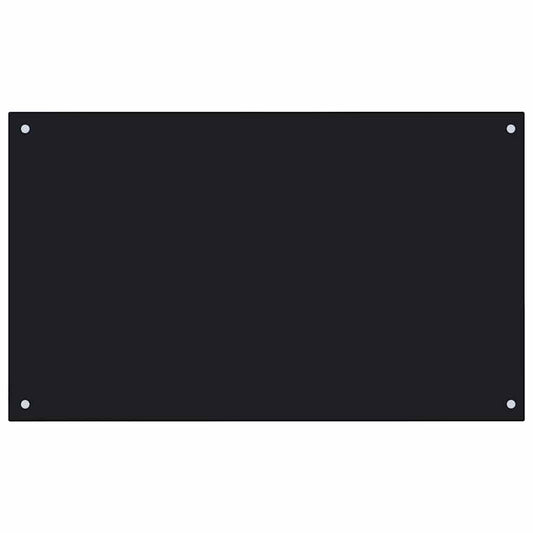 Küchenrückwand Schwarz 100x60 cm Hartglas