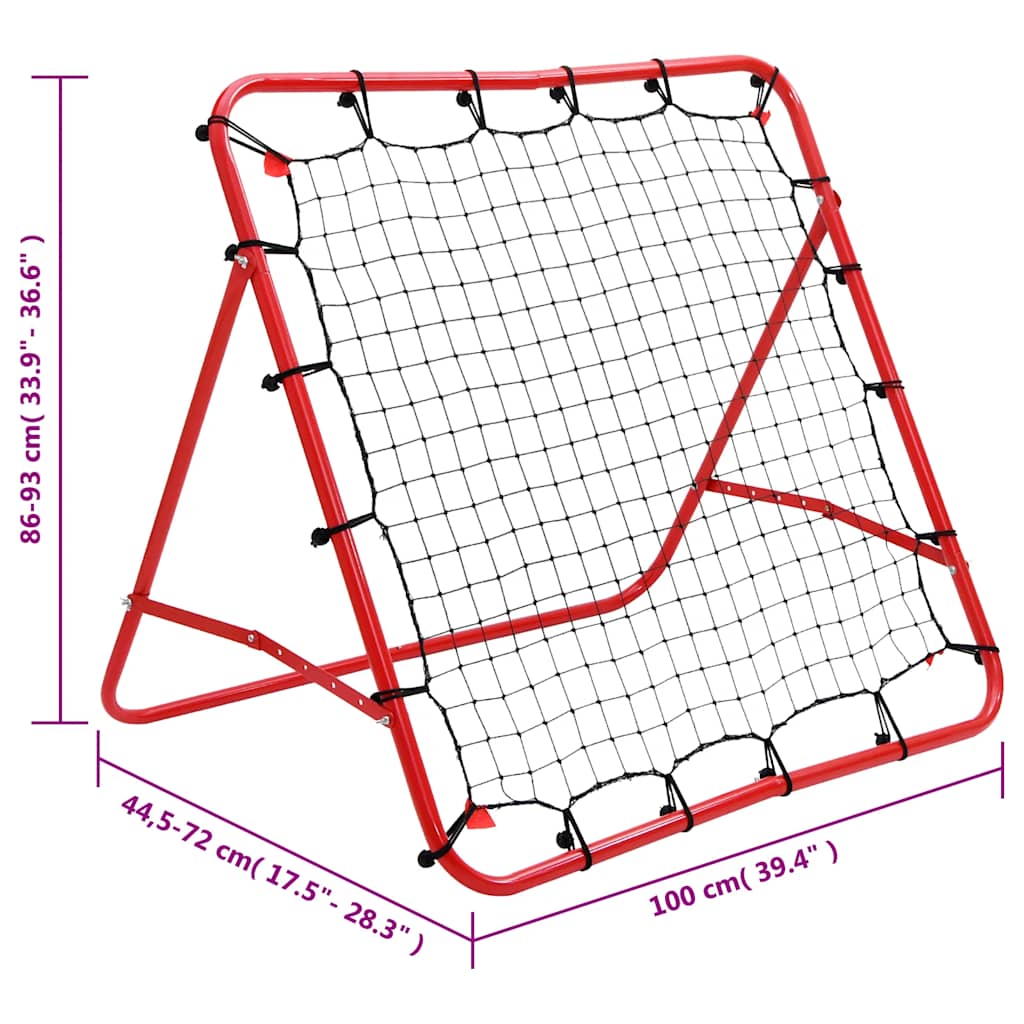 Verstellbarer Fußball Kickback Rebounder 100x100 cm