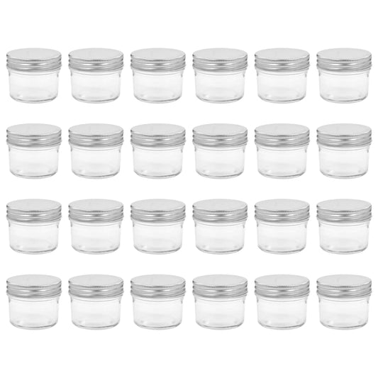 Marmeladengläser mit Silbernen Deckeln 24 Stk. 110 ml