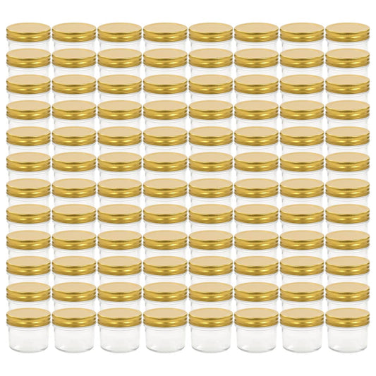 Marmeladengläser mit goldenem Deckel 96 Stk. 110 ml