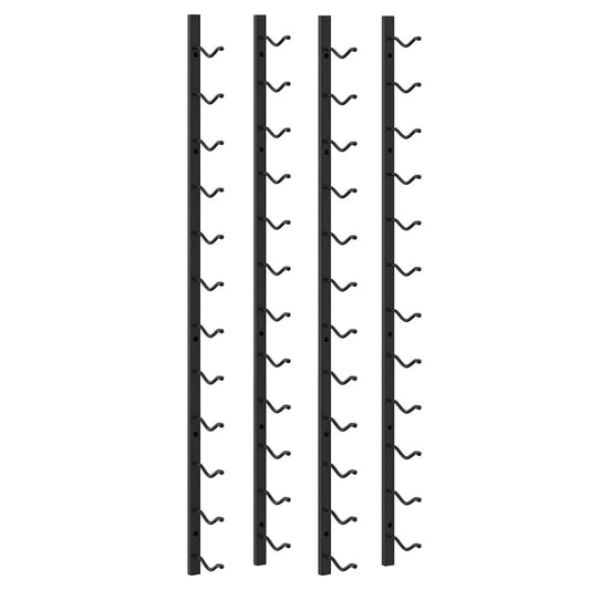 Wand-Weinregale für 12 Flaschen 2 Stk. Schwarz Eisen