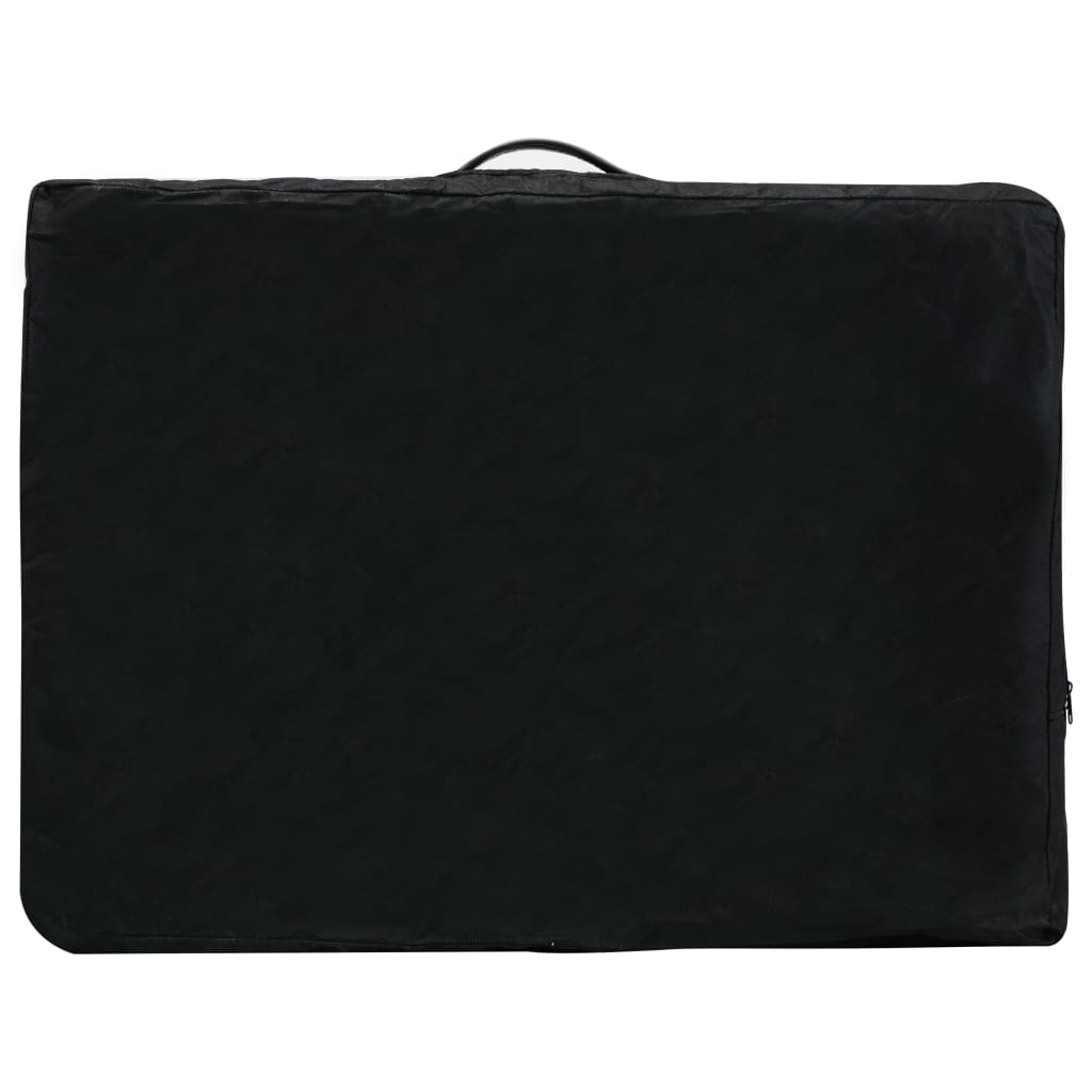 Lettino da massaggio a 3 zone, struttura in alluminio, antracite, 186×68 cm